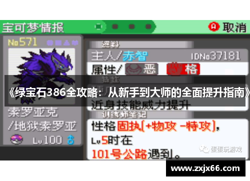 《绿宝石386全攻略：从新手到大师的全面提升指南》